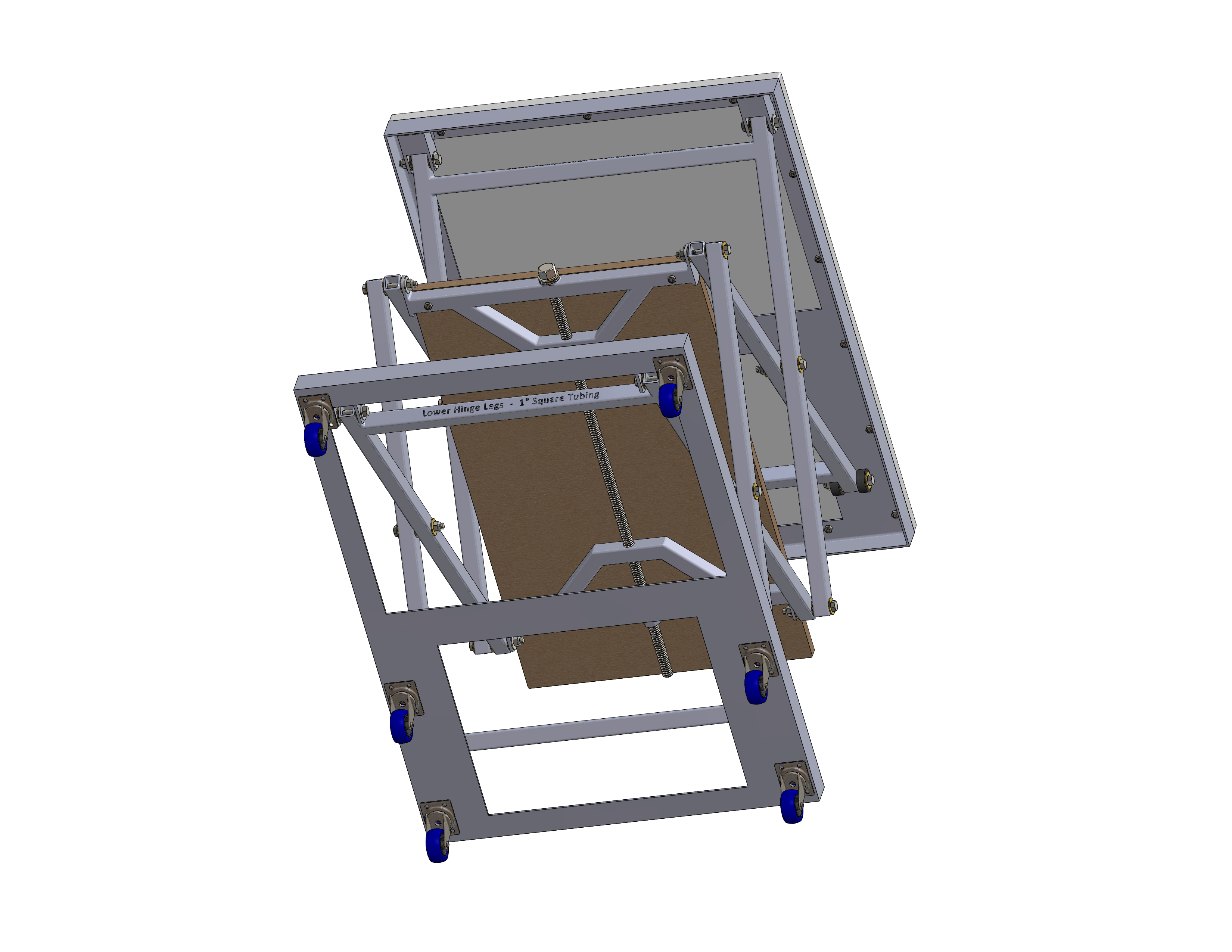 DIY Lift Table自制升降台模型3D图纸 Solidworks设计(1)